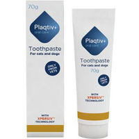 Produktbild von Plaqtiv+ Zahnpasta für Hunde und Katzen zur Zahnpflege und Mundhygiene 70 g - 2 x 70 g