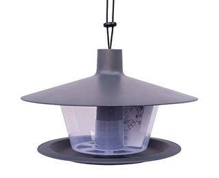 Plastia Vogelhaus Finch aus Kunststoff in Anthrazit Ø28xH18 cm – Bild 1 von 4