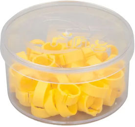 Produktbild von Plastikringe für Tauben in Natural und Gelb aus Kunststoff