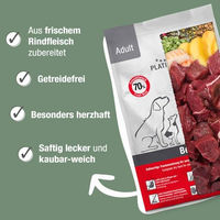 Produktbild von Platinum Hundenahrung Adult Beef mit hohem Fleischanteil 5kg