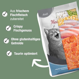 Platinum MeatCrisp Katzenfutter Adult Fisch glutenfrei mit hohem Fleischanteil 1,5kg – Bild 1 von 5