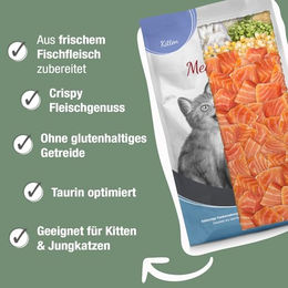 Platinum MeatCrisp Kitten Katzenfutter Fisch mit hohem Fleischanteil glutenfrei 1,5kg – Bild 1 von 5