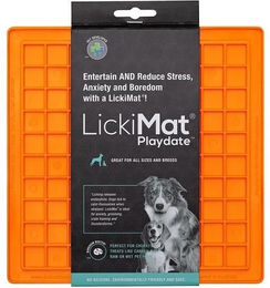 Playdate LickiMat Schleckmatte aus Silikon Orange Größe S – Bild 1 von 2