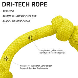 Playology Tau Kauspielzeug aus Gummi für kleine Hunde Gelb Größe S - 1 Stk. – Bild 1 von 3