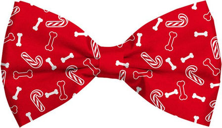Plenty Gifts Hundeschleife Bow Tie Xmas Bones Candy Rot Polyester Größe M – Bild 1 von 2