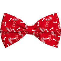 Produktbild von Plenty Gifts Hundeschleife Bow Tie Xmas Bones Candy Rot Polyester Größe M