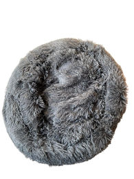 Plüsch Hundebett und Katzenbett in Grau mit Durchmesser 60 cm – Bild 1 von 8