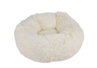 Plüsch Hundebett und Katzenkissen aus Polyester in Beige und Weiß 55cm – Bild 1 von 3