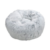 Produktbild von Plüsch Hundebett und Katzenkissen von dynamic24 in Grau oder Weiß Größe M - 55 cm