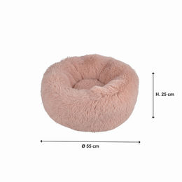 Plüsch Hundekissen und Katzenbett in Rosa aus Polyester 55cm - 55 cm – Bild 1 von 4