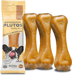 Produktbild von Plutos Käse-Kauknochen Käse und Huhn XL getreidefrei und laktosefrei