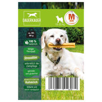 Produktbild von PLUTOS Käsekauknochen Hundesnack mit Milch glutenfrei Größe M - 80 g