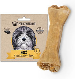 Produktbild von PLUTOS PAKA ZWIERZAKA Kausnack Knochen mit Ziegenfleisch und Rind 13,5 cm ohne Farb-, Aromastoffe oder Konservierungsstoffe - 70 g