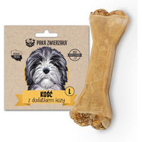 Produktbild von PLUTOS PAKA ZWIERZAKA Kausnack Knochen mit Ziegenfleisch und Rind 13,5 cm ohne Farb-, Aromastoffe oder Konservierungsstoffe - 70 g