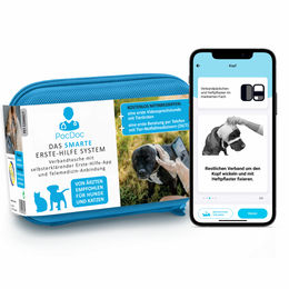 PocDoc PET CONNECT Erste Hilfe Set für alle Tierarten und Altersstufen in Blau – Bild 1 von 1