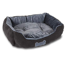 Pocky-Pet Hundebett für mittlere Hunde Dunkelblau 62x50cm Waschbares Hundekissen aus Polyester – Bild 1 von 2