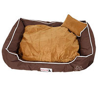 Produktbild von Pocky-Pet Hundebett L 82x70x18cm Coffee Brown Waschbares Hundekissen mit herausnehmbarem Kissen