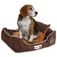 Produktbild von Pocky- Pet Hundebett S Hundekissen in Coffee Brown mit herausnehmbarem Kissen 62x50x18cm
