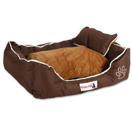 Pocky-Pet Hundebett XL in Coffee Brown mit herausnehmbarem Kissen – Bild 1 von 6