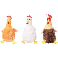 Produktbild von POKPOK Plüsch Spielzeug Huhn und Flamingo in Bunt 19x27x38cm