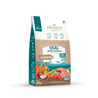 Produktbild von Pokusa Premium Selection Trockenfutter Kalb mit Lachs für ausgewachsene Hunde getreidefrei hypoallergen glutenfrei 12 kg