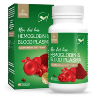 Produktbild von Pokusa RawDietLine Hämoglobin und Blutplasma 120 Tabletten Barf Ergänzung für Hunde und Katzen