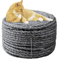 Produktbild von PolkaHome Sisal Seil für Katzenkratzbaum Reparatur 6mm Naturhanf Grau 30m