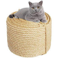 Produktbild von PolkaHome Sisal-Seil für Kratzbäume aus Naturfaser Beige 6 mm 20 Meter Rolle