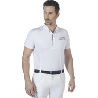 Produktbild von Polo-Shirt Flags&Cup Comodoro Reitshirt für Herren in Weiß aus Polyester Größe L