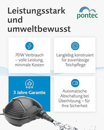 Pontec PondoMax Eco 8000 Filter- und Bachlaufpumpe mit 8000 l/h und 70 W – Bild 1 von 13