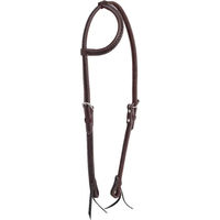 Produktbild von Pool's AMAHORSE Leder-Kopfteil für Pferde mit einem Ohr in Braun