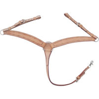 Produktbild von Pool's Barbwire Jagdhalsband für Pferde aus Leder in Beige und Braun