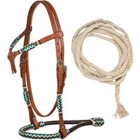 Produktbild von Pool's Bosal-Trense für Pferde mit Baumwollzügeln in Braun