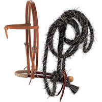 Produktbild von Pool's Bosal- und Mecate-Set aus Pferdehaar in Braun