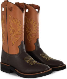 Pool's Buckaroo Roping Westernstiefel aus Leder für Herren und Damen in Braun Größe 40 – Bild 1 von 1