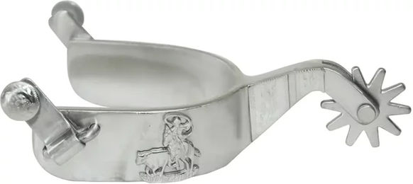 Produktbild von Pool's Calf Roper Westernreitersporn aus Edelstahl in Silber