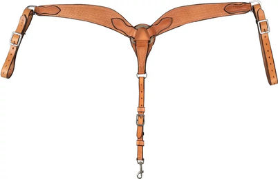 Produktbild von Pool's Deluxe Jagdhalsband für Pferde aus Leder in Beige und Braun