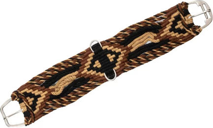 Produktbild von Pool's Diamant Westernsattelgurt aus Mohair in Braun und Bunt
