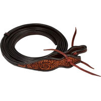Produktbild von Pool's Floral Western Pferdezügel aus Leder in Braun
