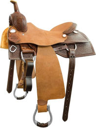 Produktbild von Pool's Genuine Cutter Westernsattel für Pferde aus Leder in Braun 16 Zoll