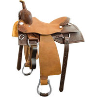 Produktbild von Pool's Genuine Cutter Westernsattel für Pferde aus Leder in Braun 16 Zoll