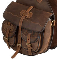 Produktbild von Pool's Gepolsterte Western-Satteltasche aus verziertem Leder in Braun
