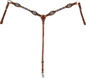 Produktbild von Pool's Jagdhalsband für Pferde aus Leder mit Diamantdekoration in Braun