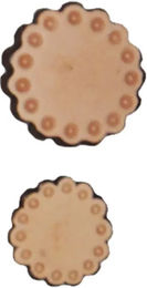 Produktbild von Pool's Leder-Rosette für Sattelzubehör in Braun und Beige Größe L
