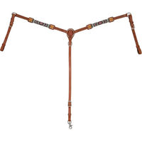 Produktbild von Pool's Martingale für Pferde aus Leder mit Navajo-Perlenschmuck in Braun