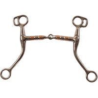Produktbild von Pool's Mors Western-Snaffle Gebiss für Pferde aus Edelstahl mit kurzen Seitenschenkeln und Kupfer-Rollen