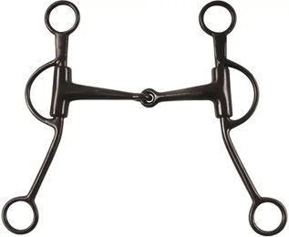 Produktbild von Pool's Mors Western Snaffle Gebiss für Pferde aus Metall in Schwarz mit langen Backenstücken