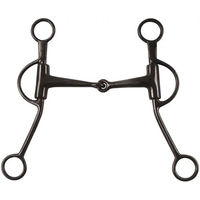 Produktbild von Pool's Mors Western Snaffle Gebiss für Pferde aus Metall in Schwarz mit langen Backenstücken