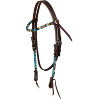 Produktbild von Pool's Navajo Sky Western-Reitstrang aus Leder mit Perlen