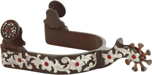 Produktbild von Pool's Pferde-Sporen mit Strass und Blumen in Braun und Silber